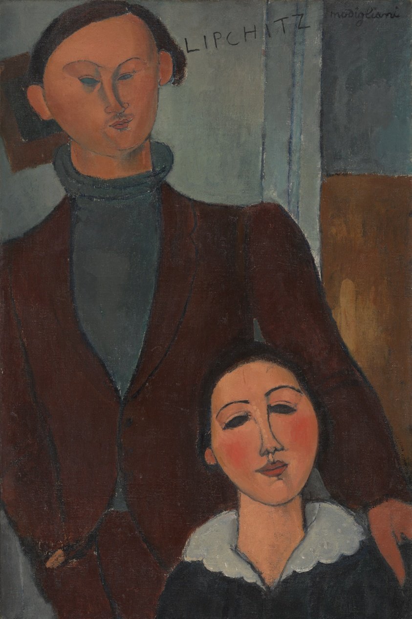 Amedeo Modigliani, Jacques and Berthe Lipchitz (1916) — a couple sitting side by side, close but each held in their own space